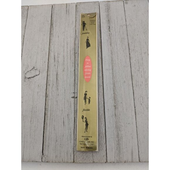 Vintage J&P Coats Neck Opening Metal Zipper 20" Forest Green 61-A - Picture 4 of 4